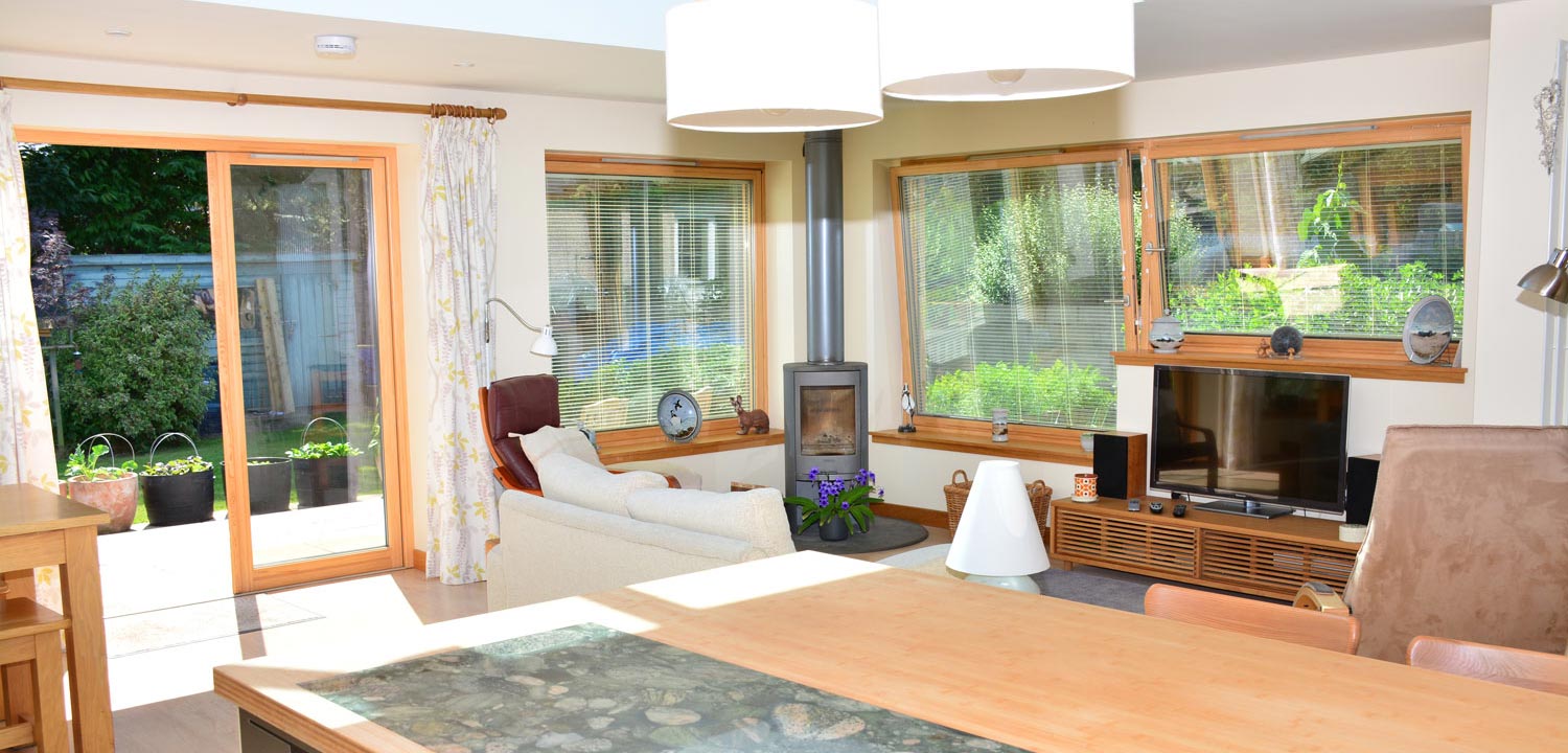 kitchen and living open plan